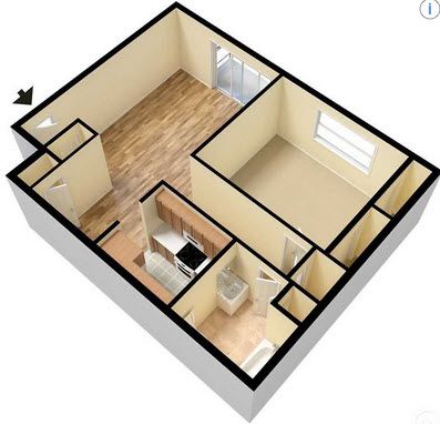 1 bed, 1 bath, 768 sqft, $794