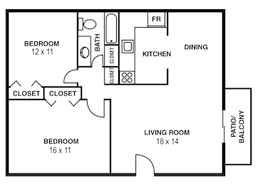 2 beds, 1 bath, 950 sqft, $1,185