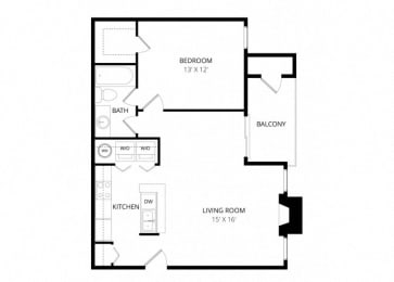 1 bed, 1 bath, 687 sqft, $1,715
