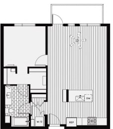 1 bed, 1 bath, 882 sqft, $3,422
