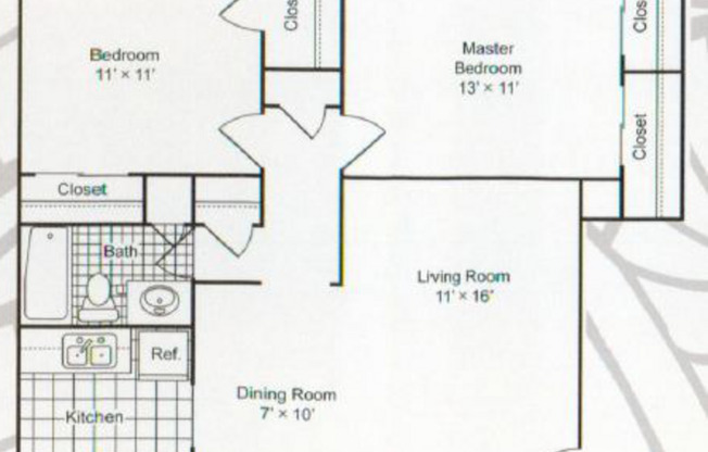 2 beds, 1 bath, 960 sqft, $1,500