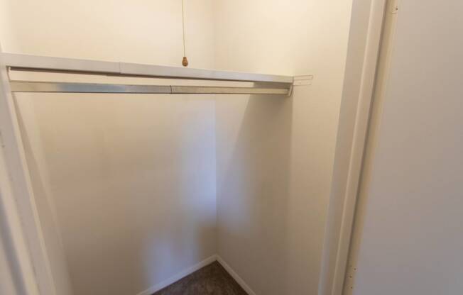 This is a photo of the entryway closet in the 822 square foot, 2 bedroom floor plan at Village East Apartments in Franklin, OH.