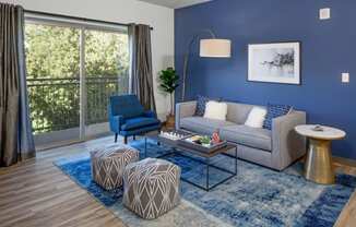 Boathouse Apartments Model Living Room