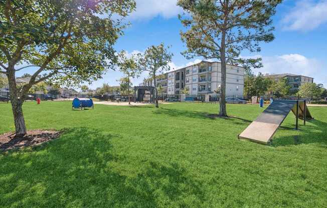 dog park at Berkshire Jones Forest apartments for rent in Conroe