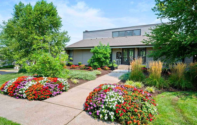 Lush Landscaping In Front Of The Clubhouse