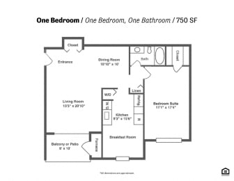 1 bed, 1 bath, 750 sqft, $1,358