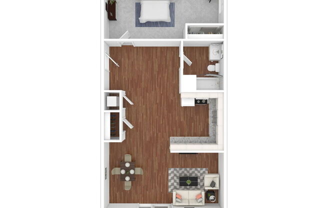 1 bed, 1 bath, 550 sqft, $1,395