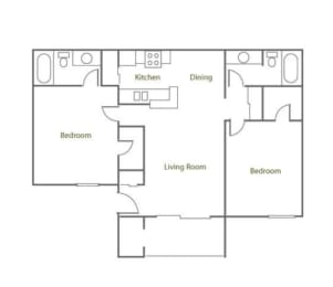 2 beds, 2 baths, 972 sqft, $1,579