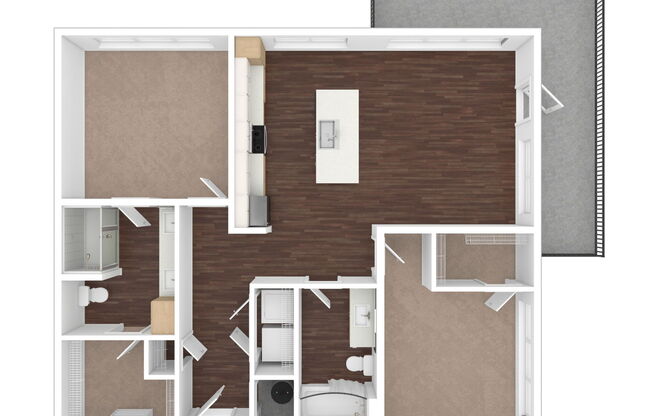 2 beds, 2 baths, 1,026 sqft, $1,875