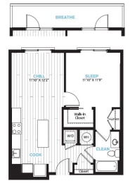 1 bed, 1 bath, 708 sqft, $2,120