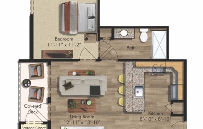 1 bed, 1 bath, 719 sqft, $1,535