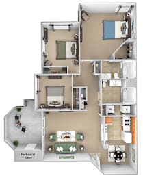 3 beds, 2 baths, 1,320 sqft, $3,265