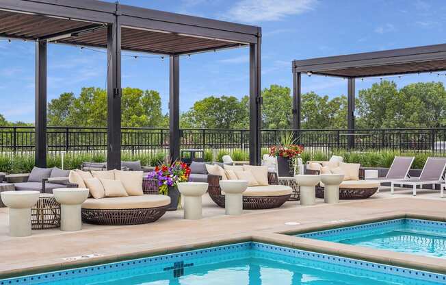 Picturesque Pool And Cabana Setting at The Original at West Lake Quarter, Minneapolis, 55416