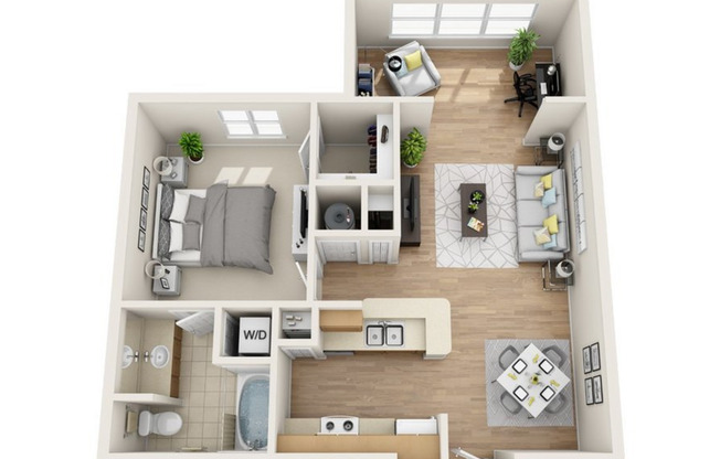 1 bed, 1 bath, 760 sqft, $1,267