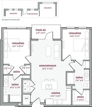 2 beds, 2 baths, 1,087 sqft, $2,630