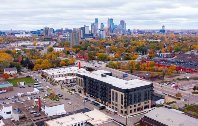 Tyler Street Stacks drone exterior image