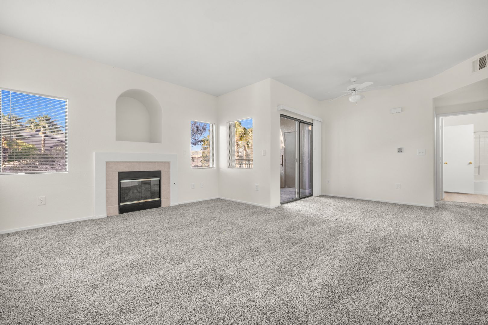 Comfort & Convenience: Modern 2-Bed, 2-Bath with Fireplace & In-Unit Laundry