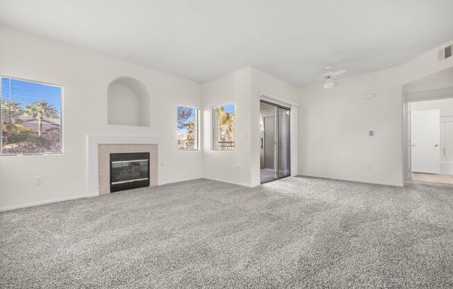 Comfort & Convenience: Modern 2-Bed, 2-Bath with Fireplace & In-Unit Laundry