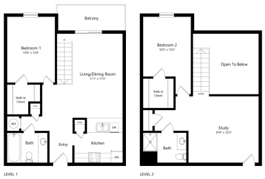 2 beds, 2 baths, 1,100 sqft, $1,252