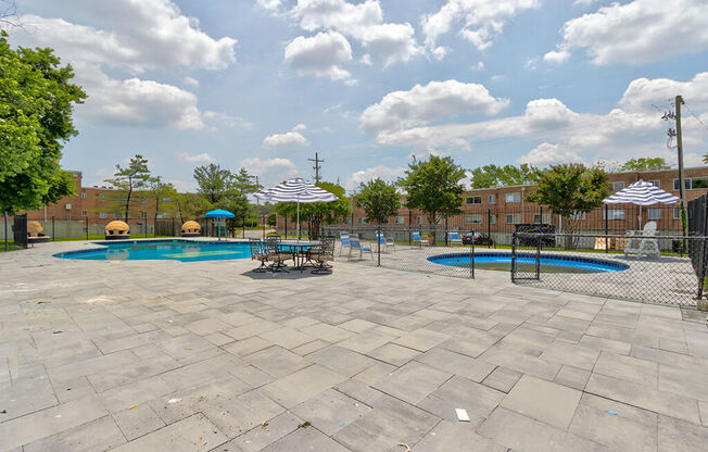 Poolside Landscape at Flats of Forestville, Forestville, MD, 20747