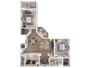 2 beds, 2 baths, 1,147 sqft, $2,352