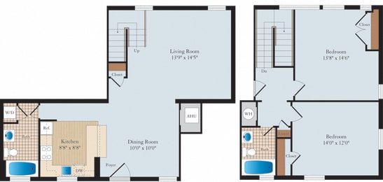 2 beds, 2 baths, 1,180 sqft, $3,308