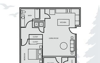1 bed, 1 bath, 700 sqft, $1,795, Unit 06-203