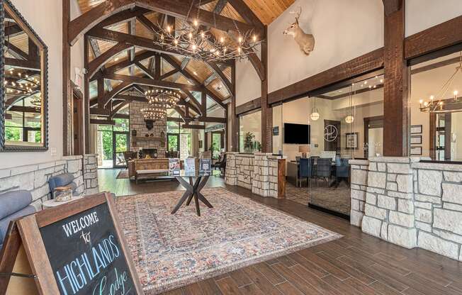 a view of the lobby at highland lodge