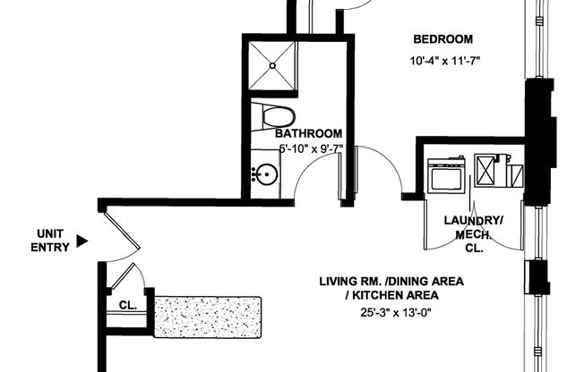 1 bed, 1 bath, 694 sqft, $2,399, Unit 308