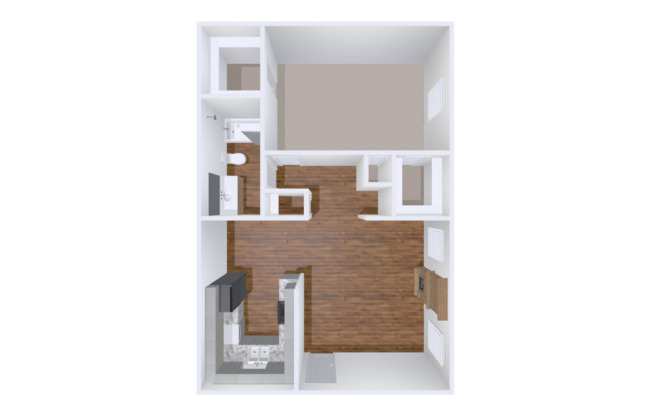 1 bed, 1 bath, 740 sqft, $745