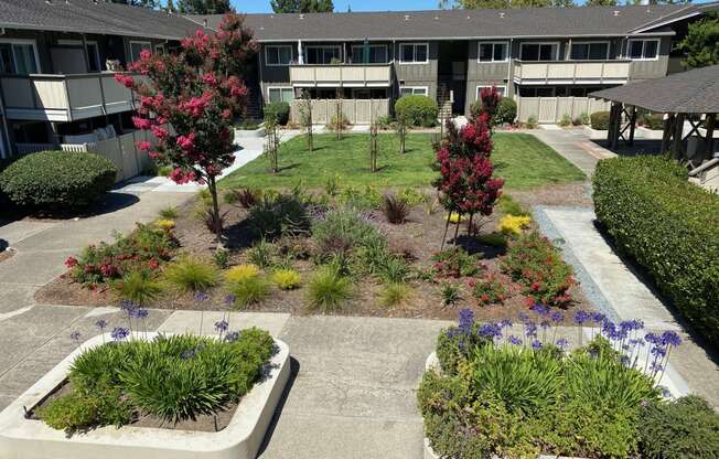 landscaped courtyard