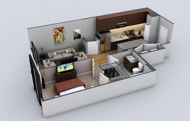 1 bed, 1 bath, 684 sqft, $2,166, Unit B-341