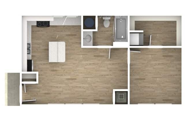 1 bed, 1 bath, 573 sqft, $1,650