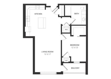 1 bed, 1 bath, 830 sqft, $1,605