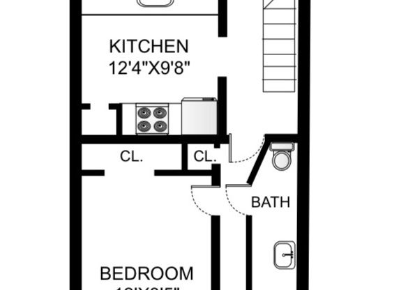 2 beds, 1 bath, $3,600, Unit GARDEN