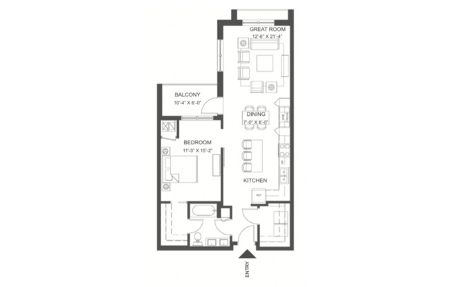 1 bed, 1 bath, 850 sqft, $2,295, Unit 224