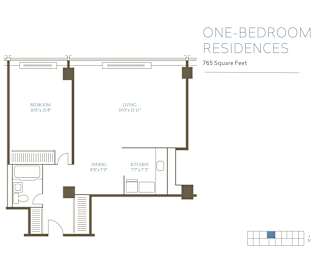 1 bed, 1 bath, 765 sqft, $1,315