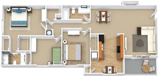 3 beds, 2 baths, 1,305 sqft, $2,137