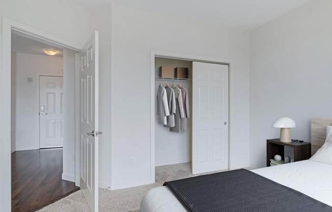 bedroom with closet