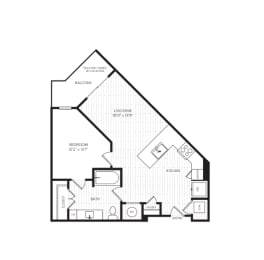 1 bed, 1 bath, 708 sqft, $1,725