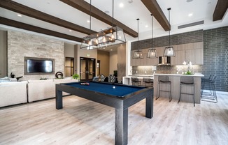 Resident Lounge Featuring Billiards Table