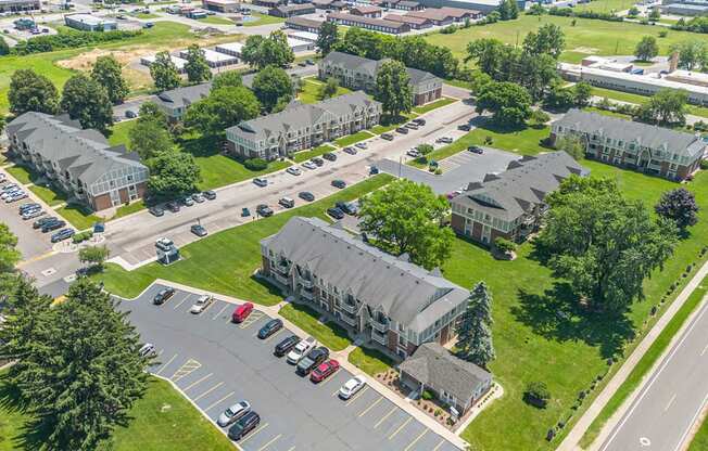 an aerial view at Briarwood Apartments, Benton Harbor, Michigan