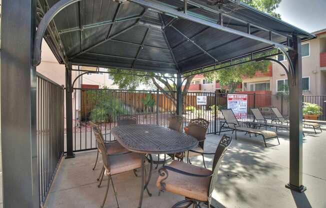 Poolside Relaxing Area at Californian, Mountain View, CA
