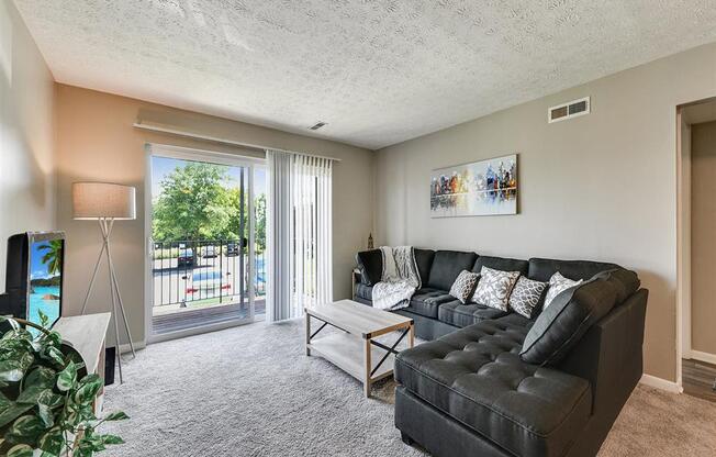 Gorgeous Living Room at Heritage Hill Estates Apartments, Ohio