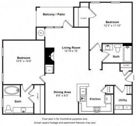 2 beds, 2 baths, 1,118 sqft, $2,785