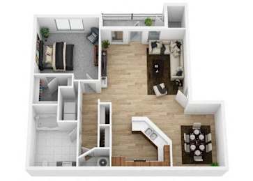 1 bed, 1 bath, 887 sqft, $1,250