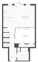 1 bed, 1 bath, 763 sqft, $3,070