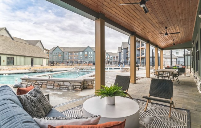 Poolside Lounge Area at Notch66, Longmont, Colorado