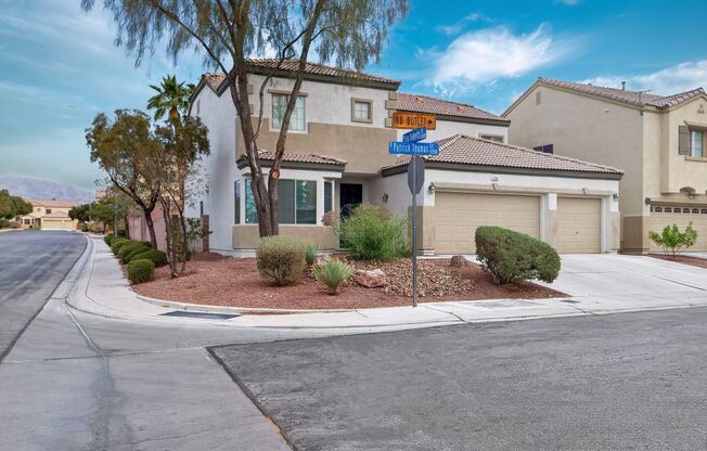 CORNER LOT 4-BEDROOM HOME + LOFT  WITH 3.5 BATHS AND 3-CAR GARAGE!