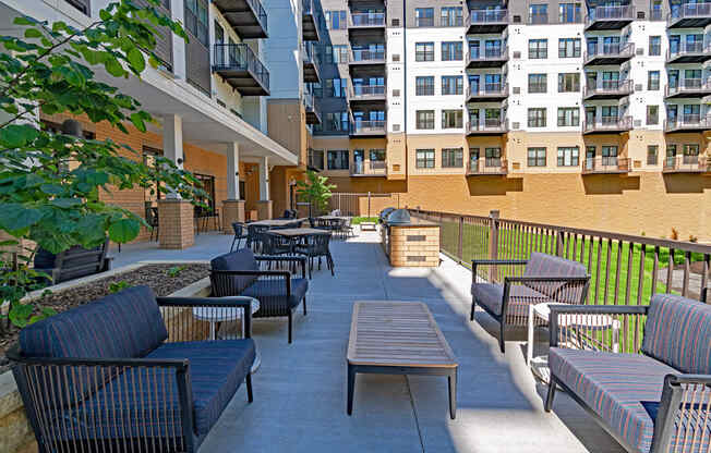 Dominium_Bren Road Station_Lounge Deck at Bren Road Station 55+ Apartments, Minnetonka